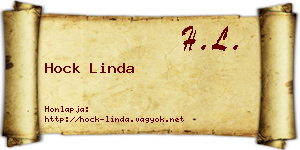 Hock Linda névjegykártya