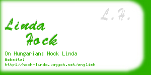 linda hock business card